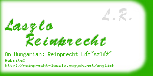 laszlo reinprecht business card